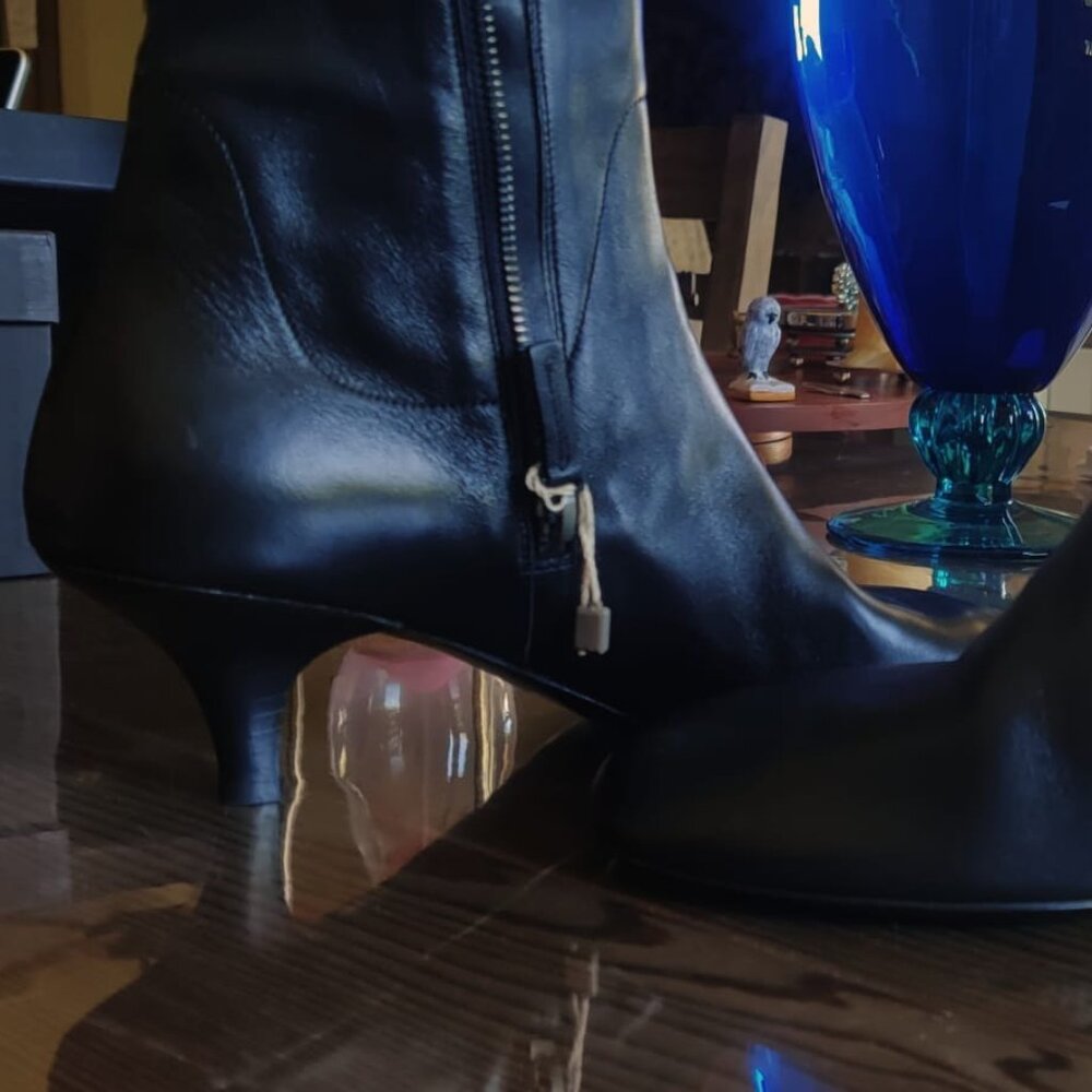 MARSÈLL Ankle boots in Black Leather, Made in Milan, Italy